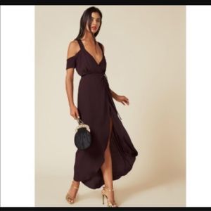 Reformation Cold Shoulder Jules Wrap Dress Size 6